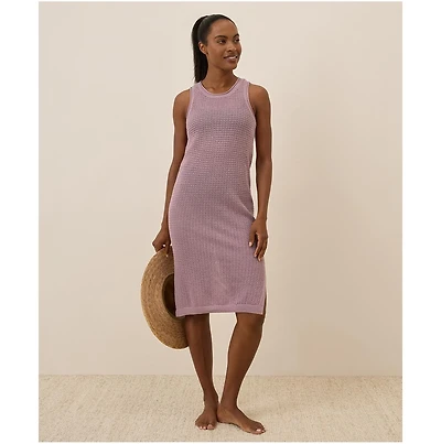 Pact Women's Beachside Linen Crochet Cover-Up
