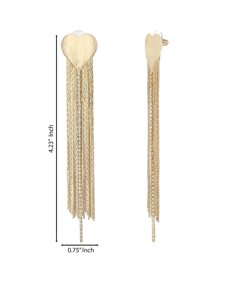 Jessica Simpson Gold Chain Tassel Earrings