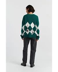 Chinti & Parker Women's Wool Cashmere Peanuts Poker Cardigan