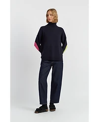 Chinti & Parker Women's Wool Cashmere Elbow Patch Rollneck Sweater