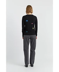 Chinti & Parker Women's Wool Cashmere Star Sweater