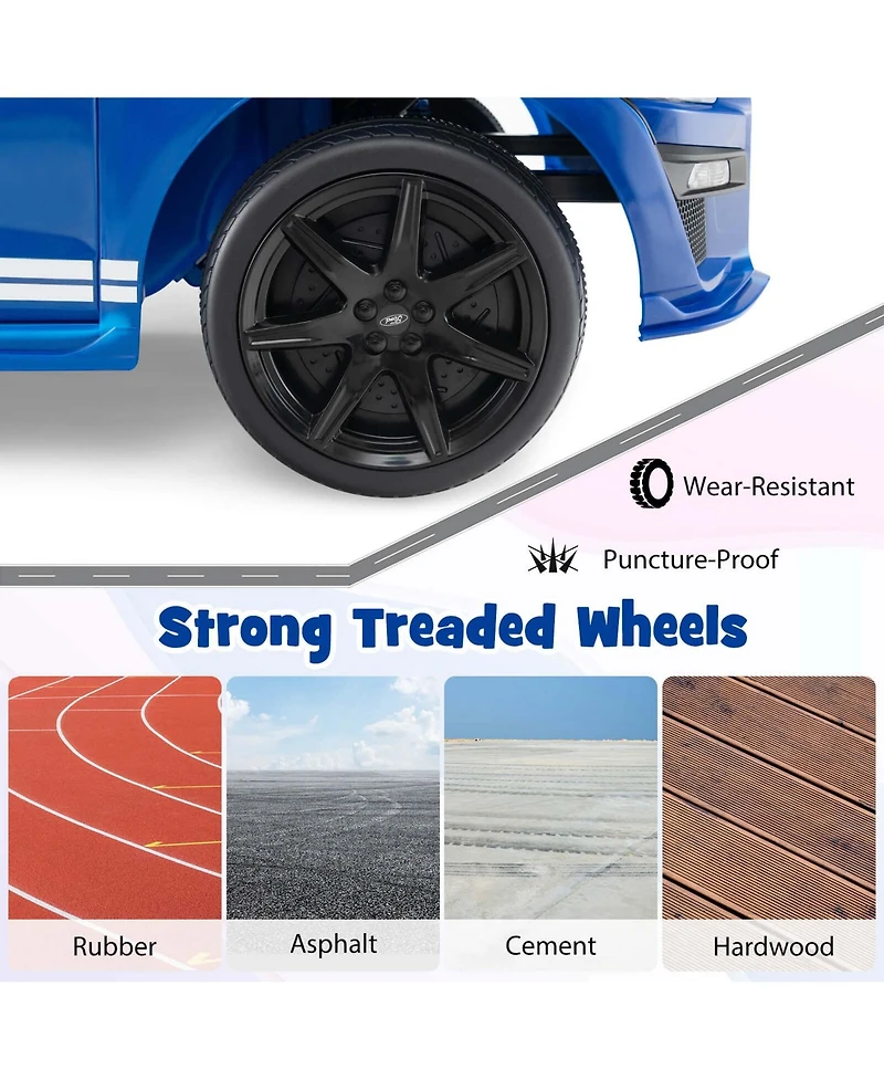 Gymax 12V Kids Ride on Car Licensed Ford Mustang Shelby GT500 w/ Remote Control