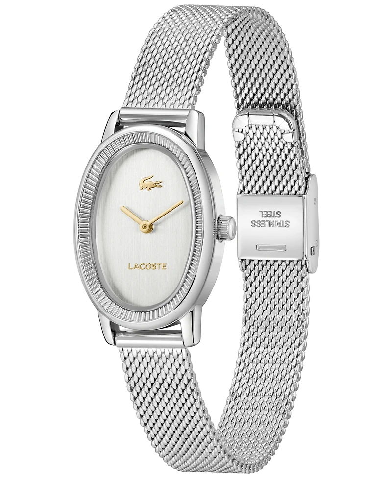 Lacoste Women's Parisienne Silver Tone Stainless Steel Bracelet Watch, 22mm