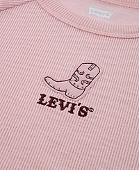 Levi's Big Girls Boot Applique Raglan Top