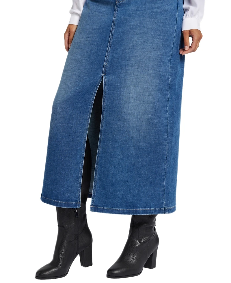 Nydj Petite High Rise Long Skirt