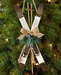 Holiday Lane Nordic Wonderland Skis Ornament, Macy's Exclusive
