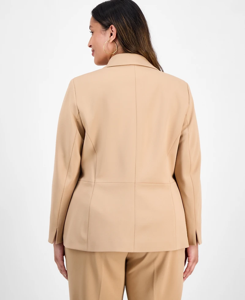 Kasper Plus Single-Button Blazer