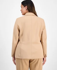 Kasper Plus Single-Button Blazer
