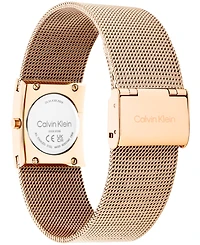 Calvin Klein Women's Ck Pulse Rose Gold Tone Stainless Steel Mesh Bracelet Watch 21.5mm