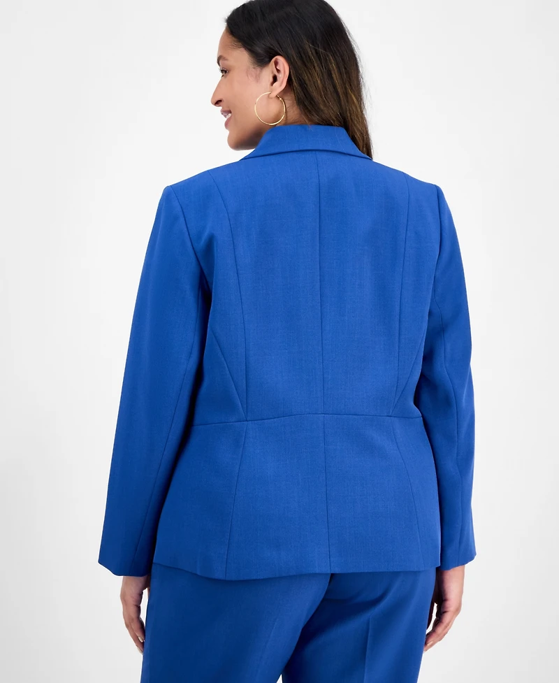 Kasper Plus Single-Button Blazer