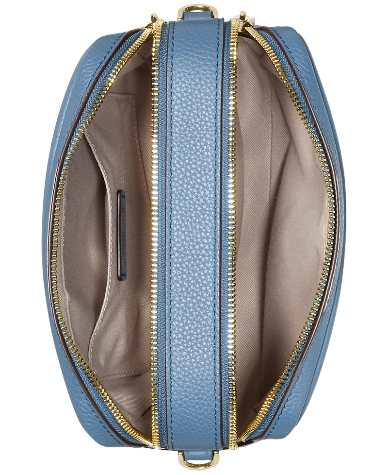 Michael Kors Bryant Medium Leather Double Zip Chain Camera Crossbody