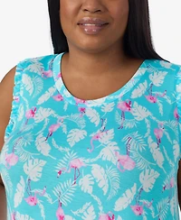 Ellen Tracy Plus Sleeveless Short Chemise