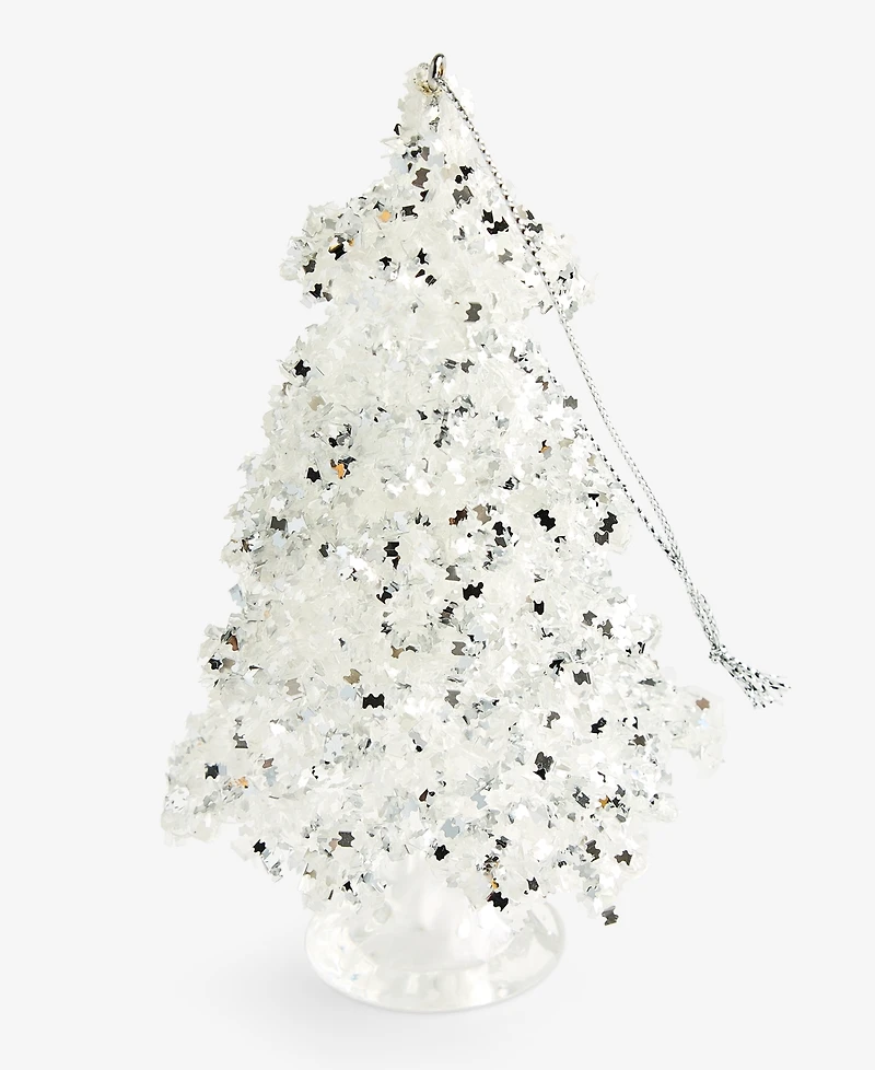 Holiday Lane Christmas Glitters Clear Tree Ornament, Macy's Exclusive