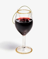 Holiday Lane Spirits Red Wine Glass Ornament, Macy's Exclusive
