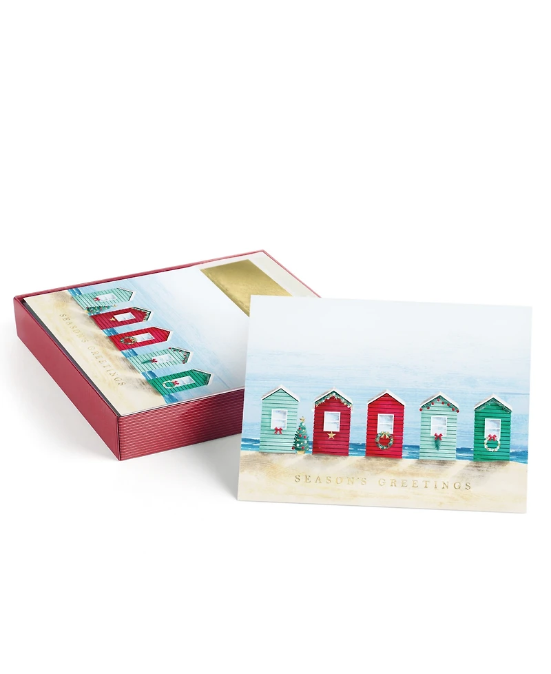 Masterpiece Studios Beach Bungalows Holiday Boxed Cards
