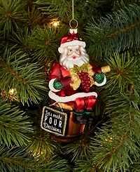 Holiday Lane Spirits Santa With Wine Ornament, Macy's Exclusive