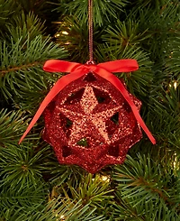 Holiday Lane Christmas Glitters Star Ball Ornament, Macy's Exclusive