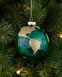 Holiday Lane Around the World Glass Globe Ball Ornament, Macy's Exclusive