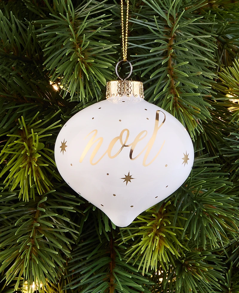 Holiday Lane Blessed Glass Noel 2025 Onion Ornament, Macy's Exclusive