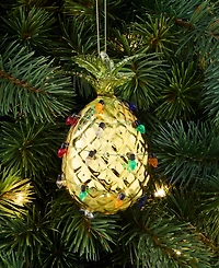 Holiday Lane Hawaii Glass Decorated Pineapple Ornament, Macy's Exclusive