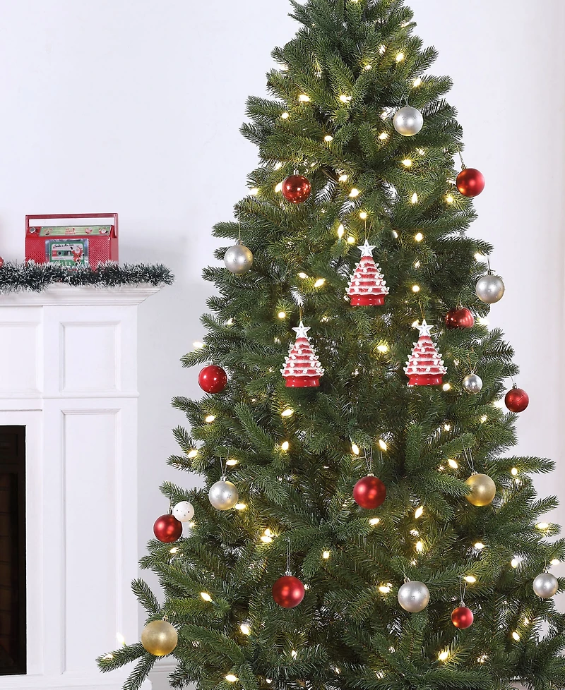 Mr. Christmas Nostalgic Tree Ornaments with Lights, Set of 3