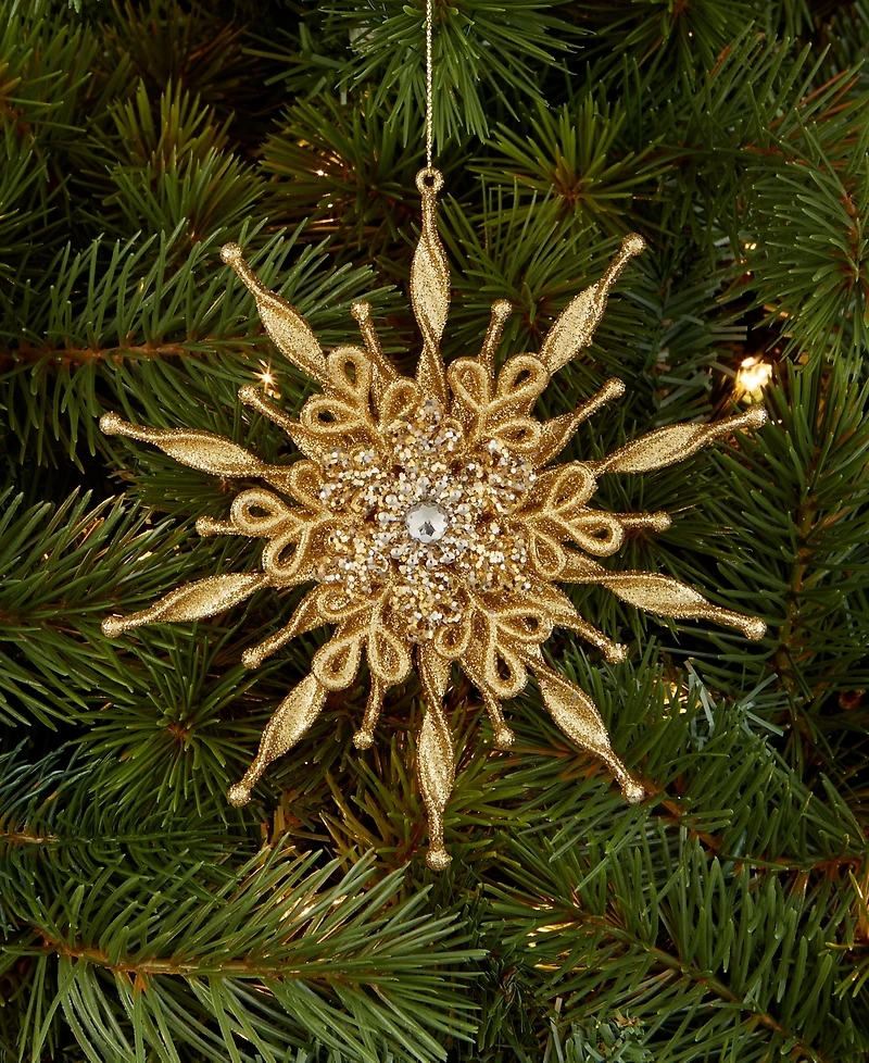 Holiday Lane Christmas Glitters Snowflake Ornament, Macy's Exclusive
