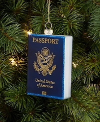 Holiday Lane Around the World Glass Passport Ornament, Macy's Exclusive