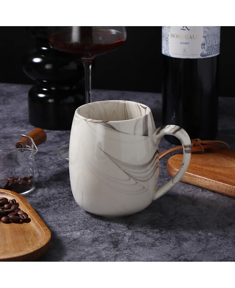 Lorren Home Trends Marble Pattern Mugs