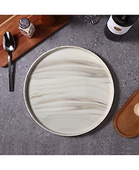 Lorren Home Trends Matte Marble Pattern Serving Platter