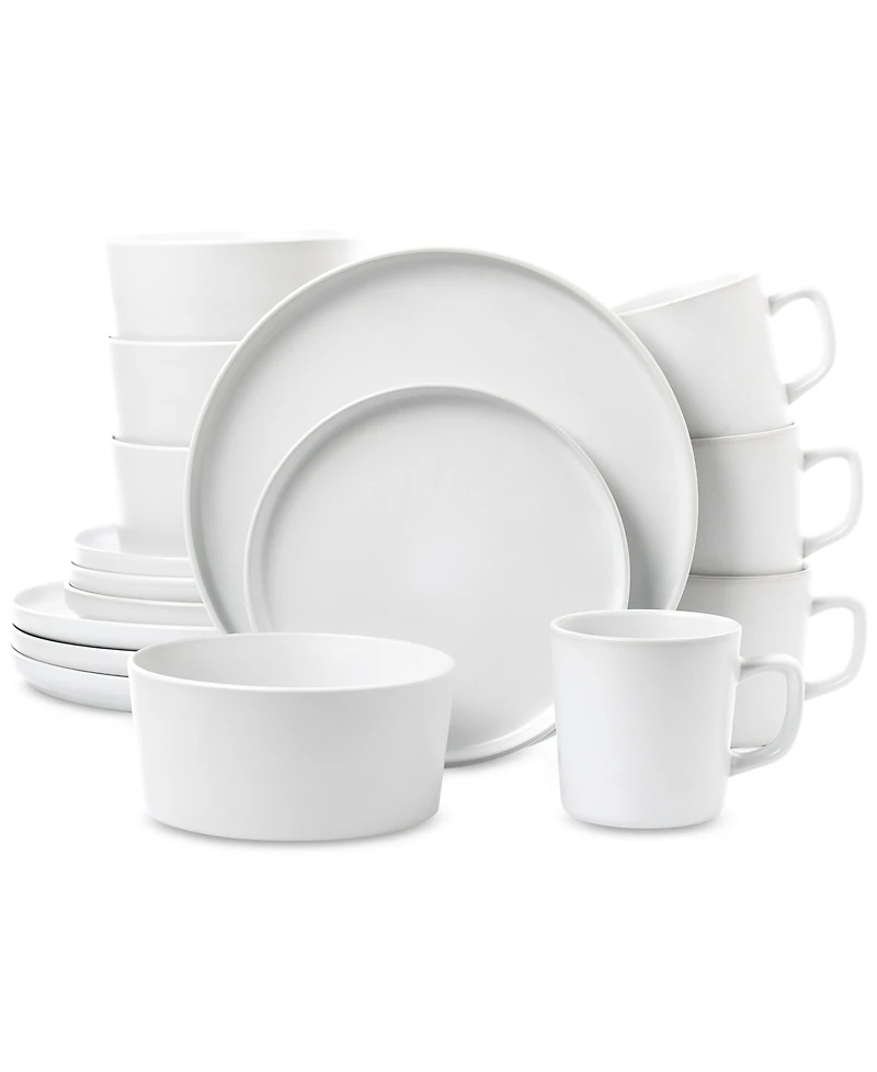 Lorren Home Trends White 16-Pc. Dinnerware Set, Service for 4