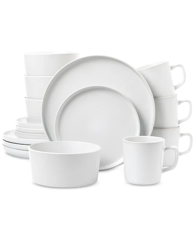 Lorren Home Trends White 16-Pc. Dinnerware Set, Service for 4