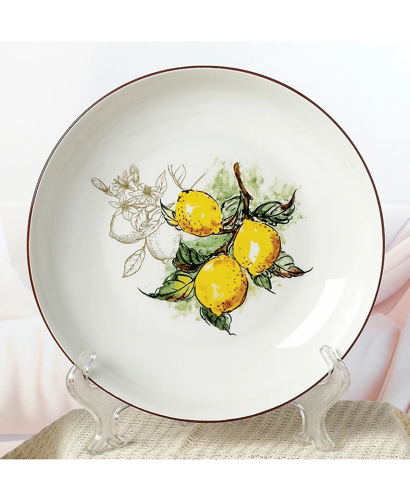 Lorren Home Trends Lemon 5-Pc. Pasta/All-Purpose Bowl Set