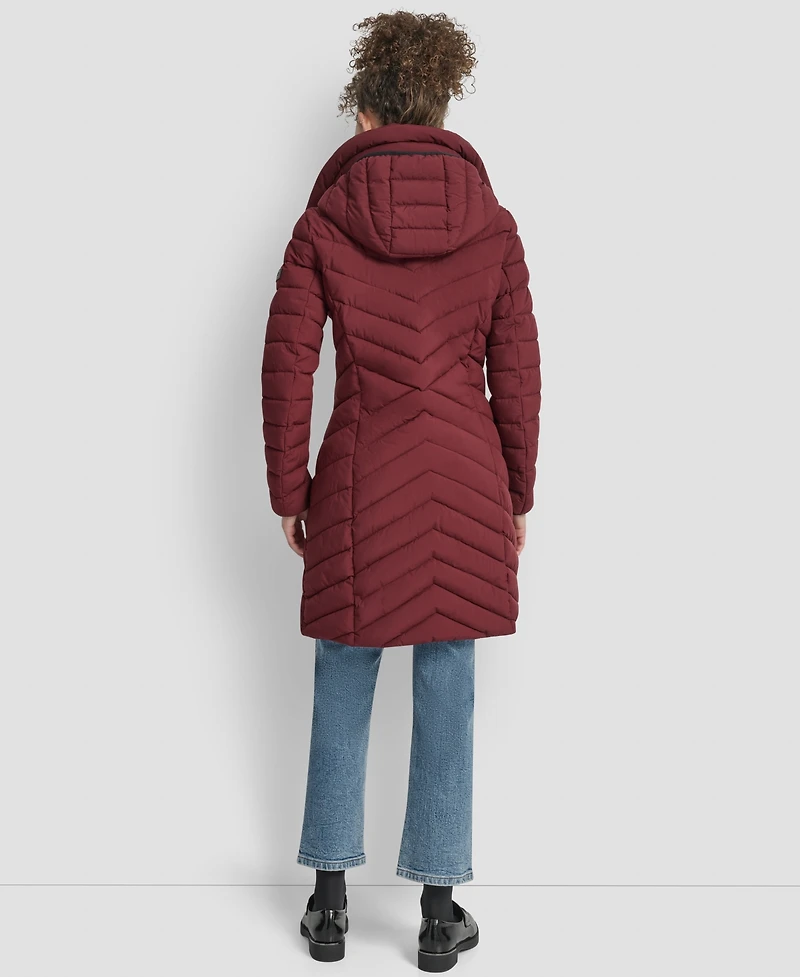 Dkny Women's Bibbed Packable Puffer Coat