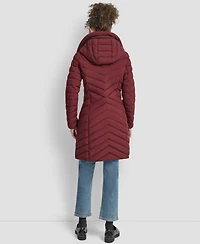 Dkny Women's Bibbed Packable Puffer Coat