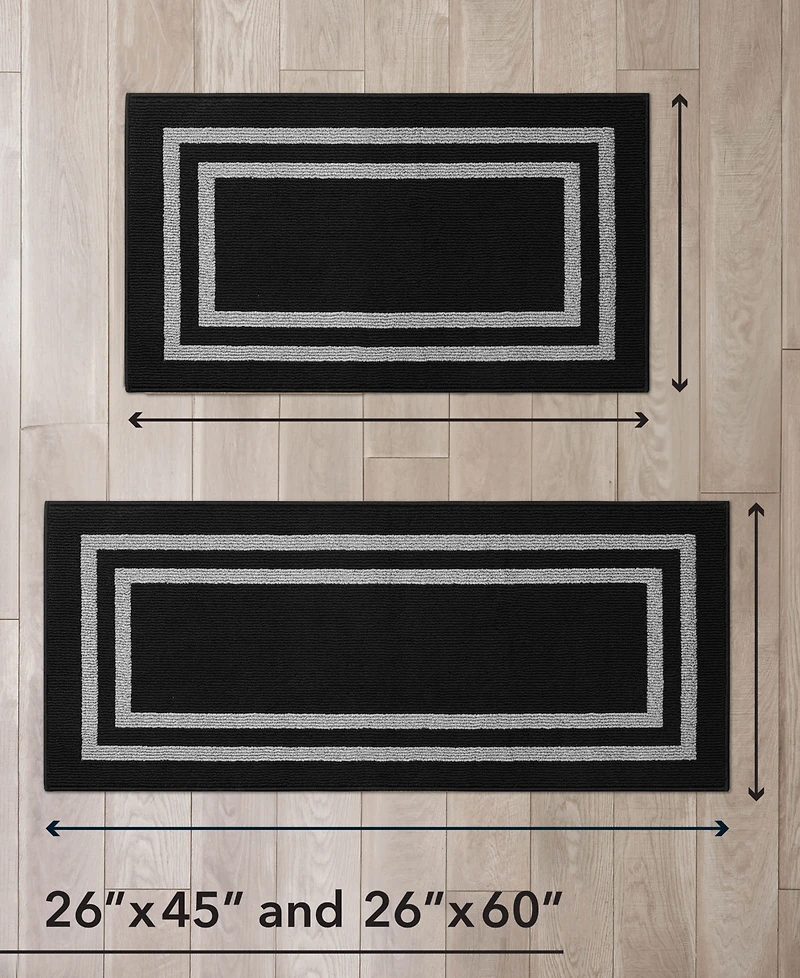 Jean Pierre New York Double Line Border Tufted 2-Pc. Runner Rug Set