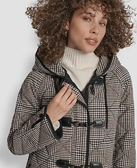 Dkny Women's Hooded Toggle Quilted Coat