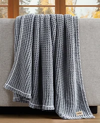 Ugg Luna Cotton Waffled Knit Throw Blanket, 50" x 70"