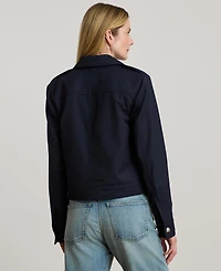 Lauren Ralph Women's Cropped Wool-Blend Twill Jacket