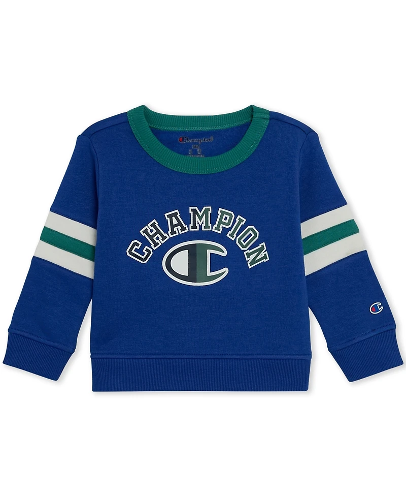 Champion Baby Boys 2-Piece Long Sleeve Crew Sweatshirt and Joggers Set