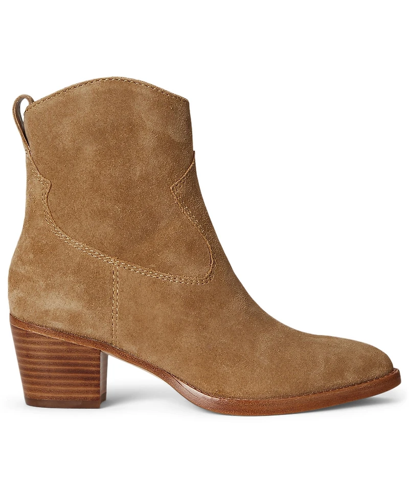 Lauren Ralph Lauren Women's Harpher Burnished Leather Booties