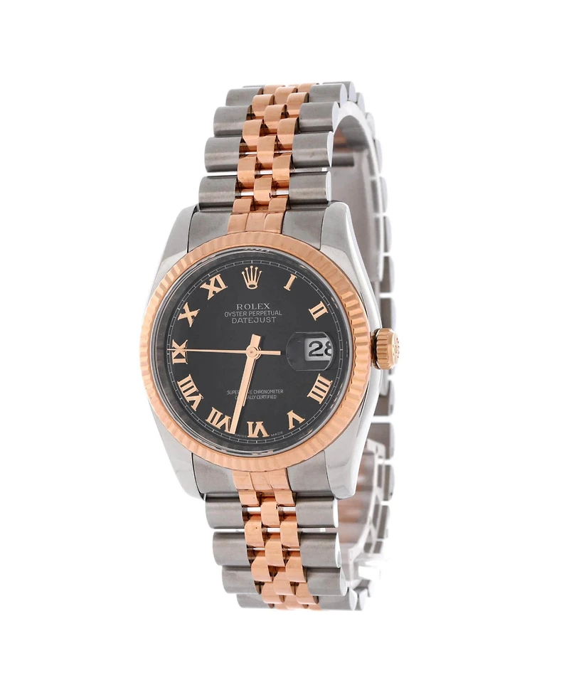 Pre-Owned Rolex Oyster Perpetual Datejust Automatic Watch in Stainless Steel and Rose Gold 36mm
