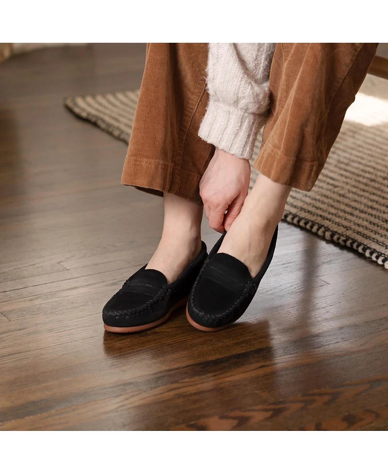 Minnetonka Women's Mellony Penny Suede Loafers