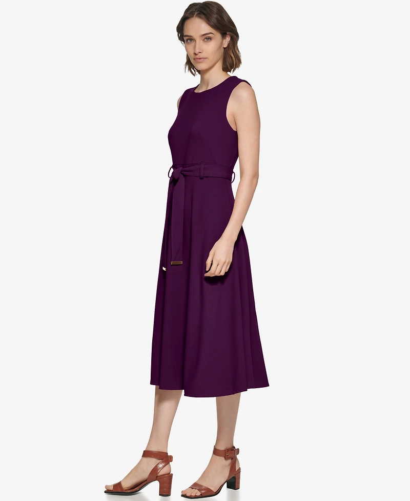 Calvin Klein Women's Sleeveless Midi A-Line Dress