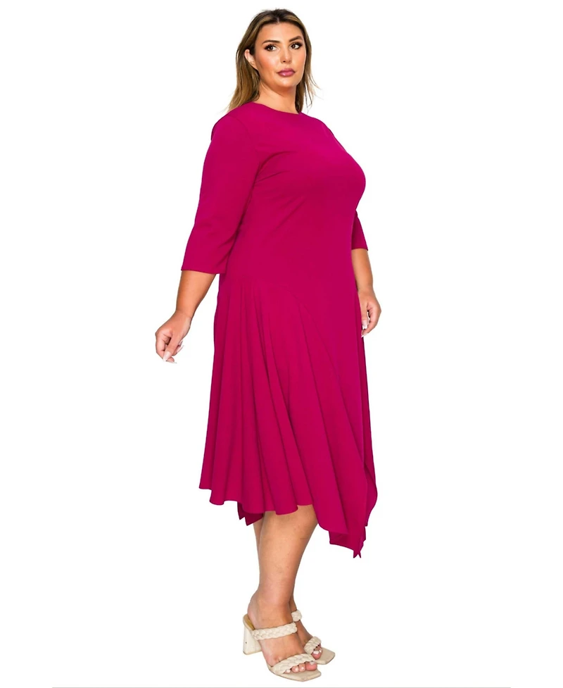 L I V D Plus Vida Split Hem Dress