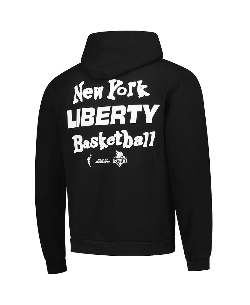 Playa Society Men's and Women's Black New York Liberty Team Pullover Hoodie
