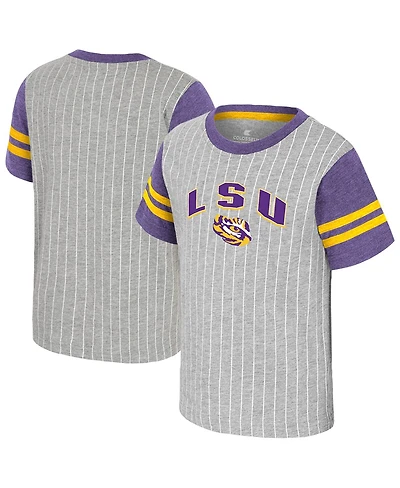 Colosseum Toddler Heather Gray Lsu Tigers Airball T-Shirt