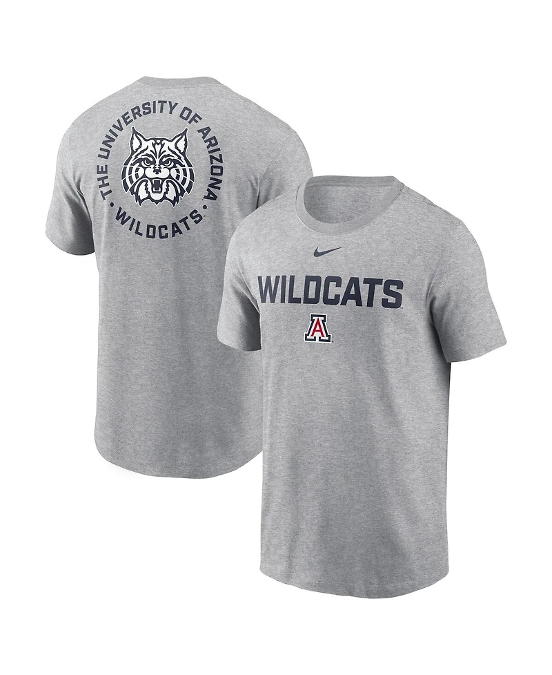 Nike Men's Heather Gray Arizona Wildcats Campus 2-Hit T-Shirt