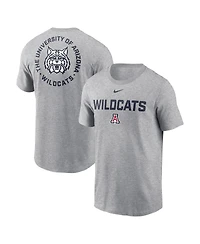 Nike Men's Heather Gray Arizona Wildcats Campus 2-Hit T-Shirt