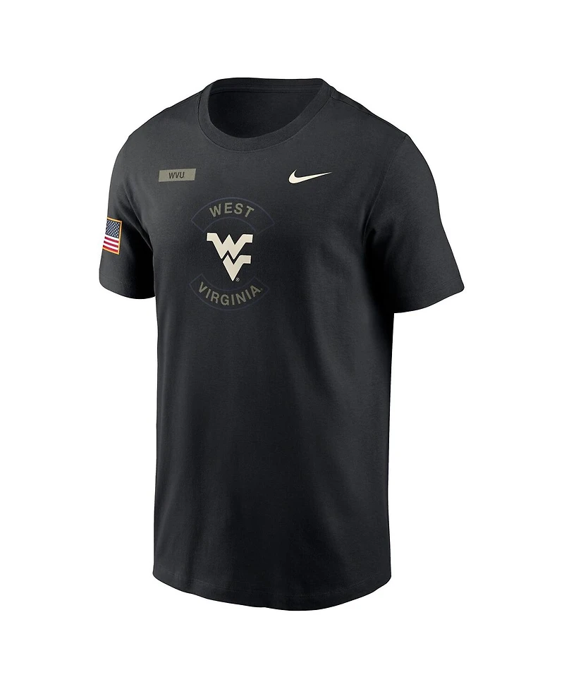 Nike Men's Black West Virginia Mountaineers 2025 Military Appreciation Performance T-Shirt