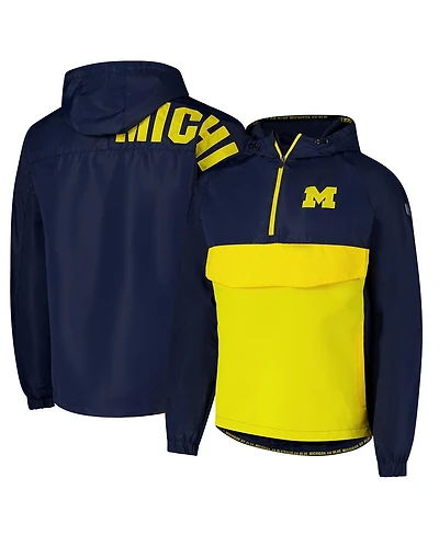 Colosseum Men's Navy Michigan Wolverines Reloaded Anorak Half-Zip Jacket